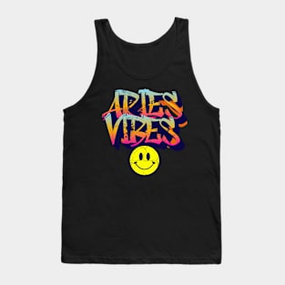 Aries Vibes Graffiti Zodiac Birthday Tank Top